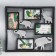 Photo frame plastic in 4 photos 10x15 cm "Four silver elephants" black 39x42 cm