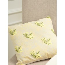 Decorative pillow for zipper Waldsteinia, size 40x40 cm, beige color