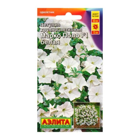 Petunia seeds "Marco Polo" F1 white, 10 pcs