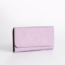 Women's wallet on the button, lilac color