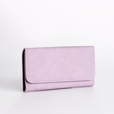 Women's wallet on the button, lilac color