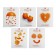 Notebook A5, 48 sheets Vitamin C cell, covered cardboard, selective varnish, rounded corners, block 65 g/m2, 5 species mix