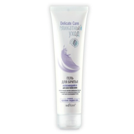 Shaving gel "delicate care" uninhabited for all skin types, 100 ml