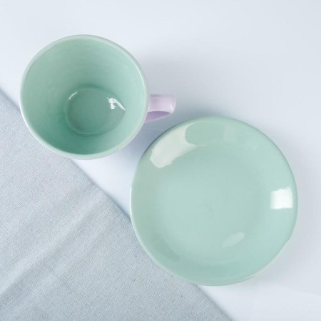 Tea couple "Elegant" 0.25l / 11x6.5cm + saucer 15cm, lavender-1