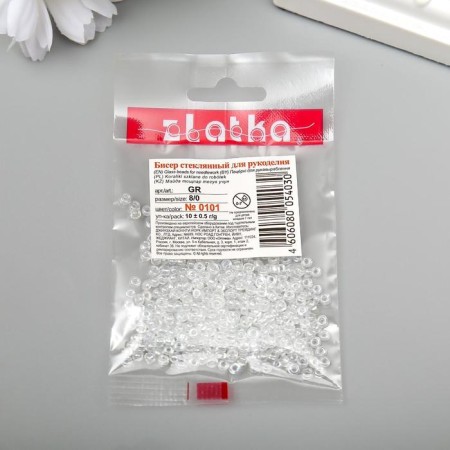 Beads "Zlatka" 08/0 10 g 0101 Transparent-2