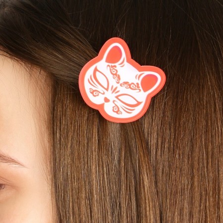 Hair clips "Mask", anime, 3.7 x 3.5 x 1 cm-3