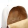 Youth backpack from textiles, 3 pockets, white/brown/red color