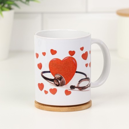 Sublimation mug “Best Doctor in the World! Heart ", with application-7