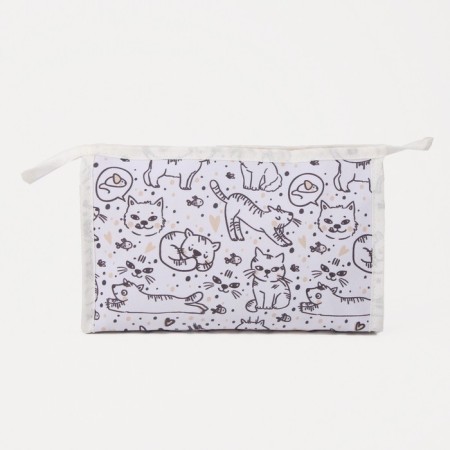Cosmetic bag with lightning, white color-1