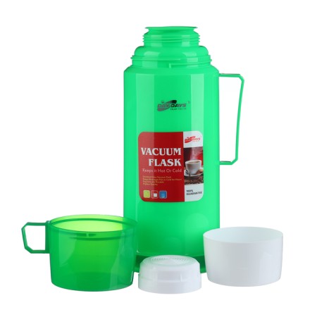 Thermos 1 l, with a glass flask, retains heat 8 hours, 13 x 28 cm, green-2