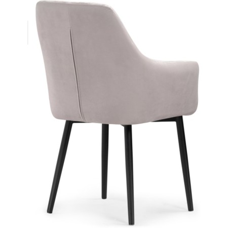 Stool on the metal frame Rainer MR -28 Metal/velor, black/gray 57x57x86 cm-3