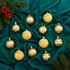 Set of balls plastic D-6 cm, 12 pcs 