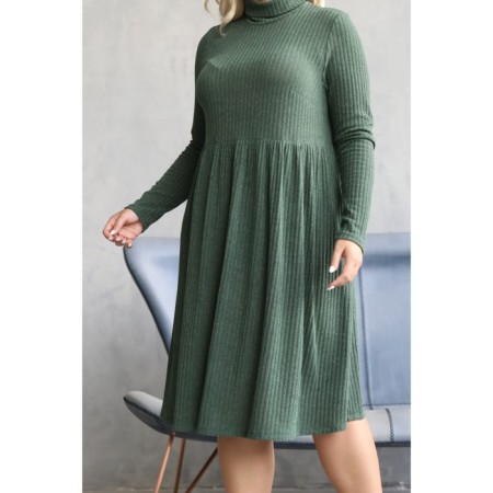 Women's dress, size 52, green color-6