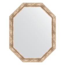 Mirror in the baguette frame, Provence with weaving 70 mm, 73x93 cm