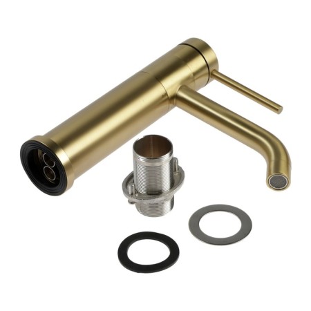 Zein Z3803 sink mixer, single -leaf, pour height 11 cm, 35 mm cartridge, Gold-9