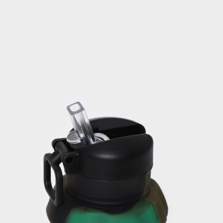 Water bottle folding "Militari", silicone, 500 ml, 7 × 21 cm, green color-3