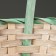 Wicker basket, d23 x 17 x 10/36 cm, green, bamboo