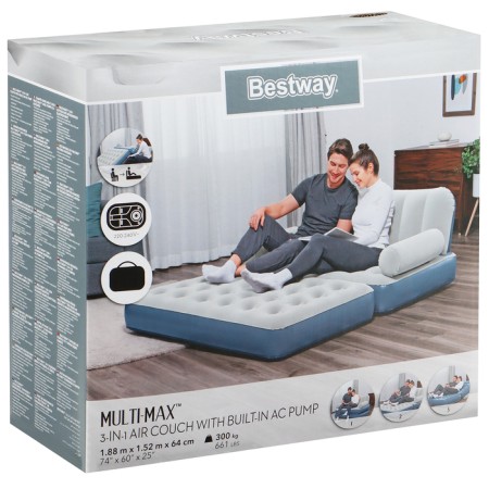 Divine Multi-Max inflatable with 3-B-1, with built-in electric pump, 188 x 152 x 64 cm, 75079-10