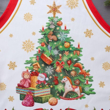 Apron "Ethel: New Year's fairy tale", 65 × 60 cm, 100 % cotton, sarzha, 190 g/m²-5