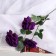 Artificial flowers "Troy rose" 6x61 cm, purple
