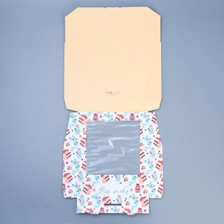 Confectionery packaging, a box with lamination "for you", 20 x 20 x 4 cm-4