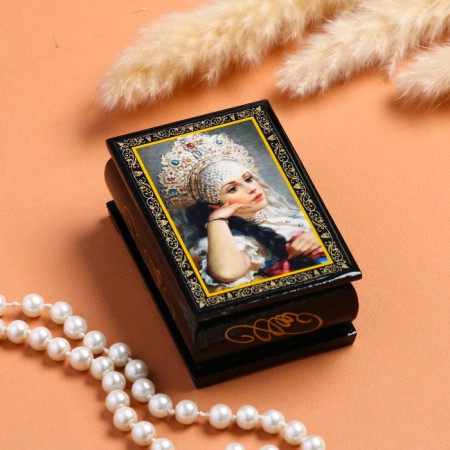 Barrynia box, 6 × 9 cm, lacquer miniature-3