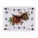 Watching clock, interior "coffee meres", 20 x 25.5 cm, silent