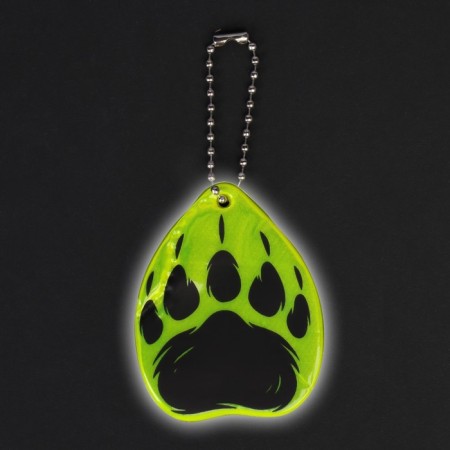 The reflective element "Bear trace", bilateral, 4.9 × 6.1 cm, color mix-3