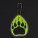 The reflective element "Bear trace", bilateral, 4.9 × 6.1 cm, color mix