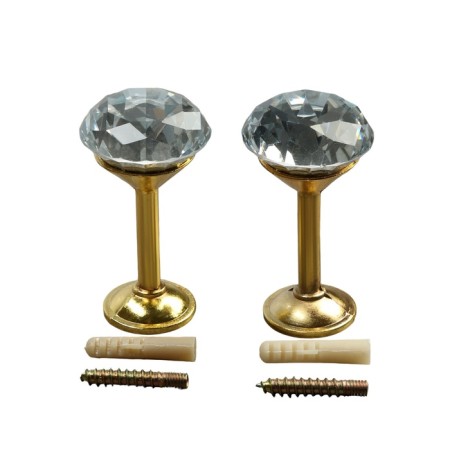 Holder for curtains KD001, one -rod, color gold-3