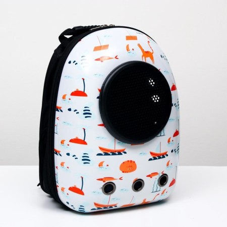 A backpack for carrying animals with a viewing window "I want to go to sea!", 32 x 25 x 42 cm-6