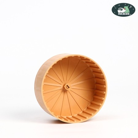 Wheel for rodents half -closed plastic, without a stand, 14 cm, beige