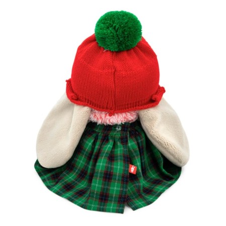 Soft toy "Bunny mi in a hat with a snowflake", 18 cm-2