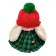 Soft toy "Bunny mi in a hat with a snowflake", 18 cm