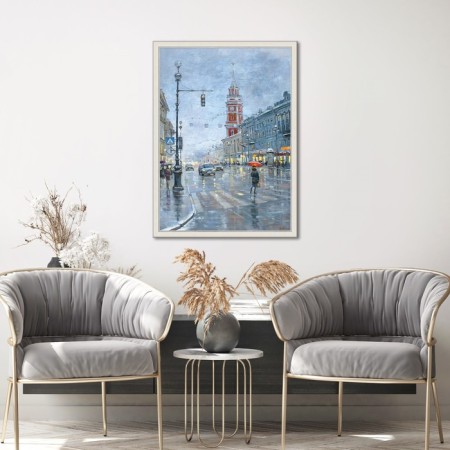 Reproduction of the picture "Nevsky Prospekt", 50x70 cm, frame 45-a355-2