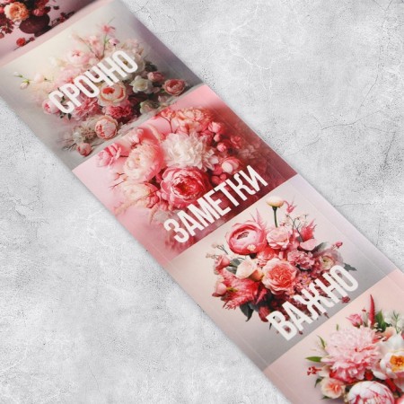 Paper stickers for the Diary "Piones, 4 × 23 cm-1