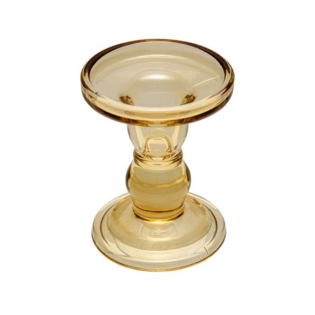 Glass candlestick, 85 × 85 × 110 mm, beige color-1