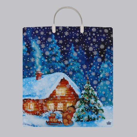 Mishkina hut package, polyethylene with a plastic handle of 44 x 40 cm 100 microns