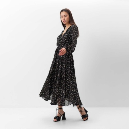 Women's dress with MIST MIDI belt, size 42, black-4