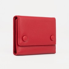 Women's wallet on magnets, red color