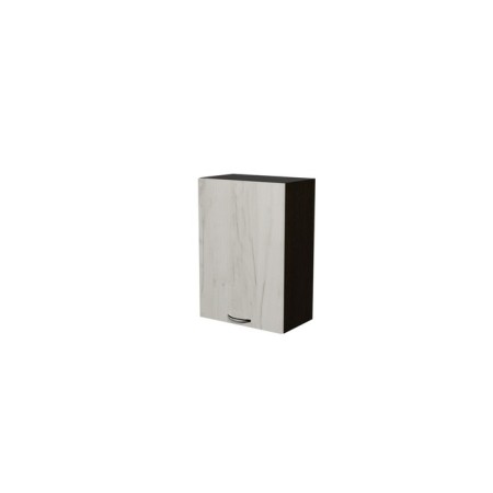 Cabinet hinged with 1 door, 50x30x72 cm, wenge, oak Gray