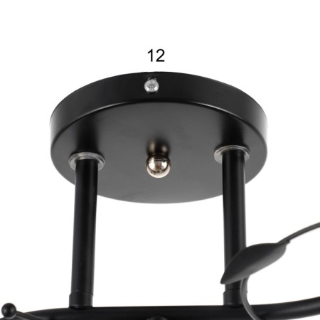 Chandelier "Arya" 3he27 40W black 58x26 cm-7