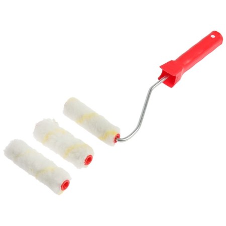 Roller scrap, microfiber, 100 mm, handle d = 6 mm, d = 16 mm, pile 10 mm, 2 spare rollers