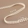 Pearls on threads, flat, 7 mm, 9 ± 1 m, milk color