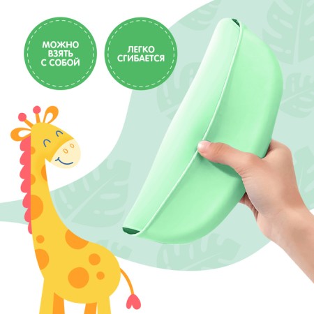 Silicone's bib “Africa”, green color-2