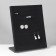 Standing for rings 50 seats, phlock, black color 20 × 9.7 × 24 cm