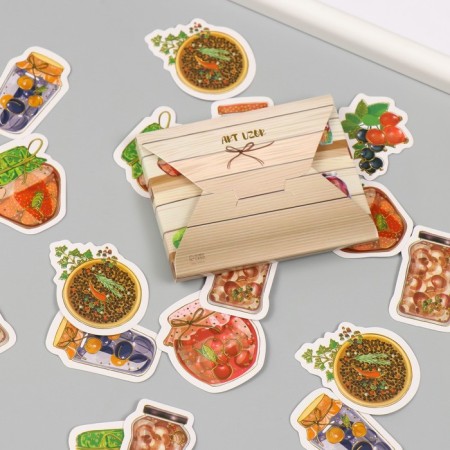 Stickers for creativity "Home blanks" embossing gold set 48 pcs 9x7x0.8 cm-6