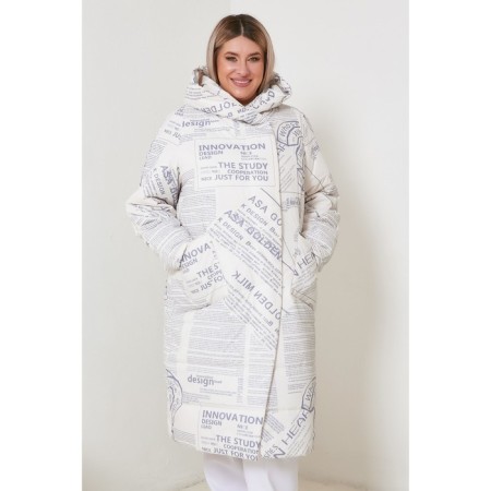 Women's jacket, size 64, milk color-1