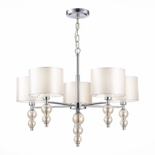 Светильник подвесной Evoluce. SLE105703-05. Ramer. 5х40 Вт, E14, 58х58х43 см, цвет хром