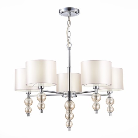 Suspended EVOLUCE lamp. Sle105703-05. Ramer. 5x40 watts, E14, 58x58x43 cm, chromium color